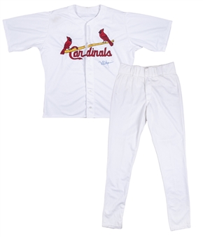 1998 Mark McGwire Game Used & Signed St. Louis Cardinals Home White Jersey & 1999 Game Used Pants (Beckett)
